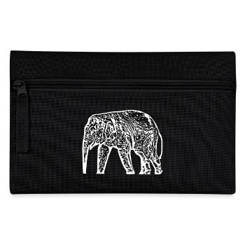 Elephant Baby White - Pencil Case - black - Front