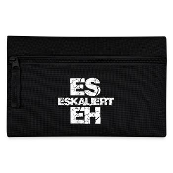 Es eskaliert eh - Federtasche - Schwarz - Vorne