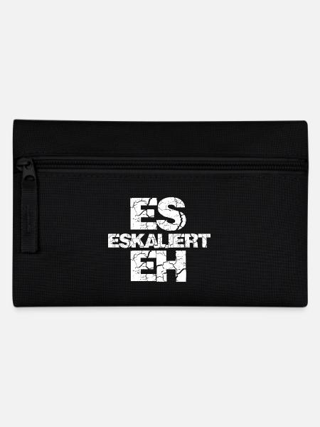 Es eskaliert eh - Federtasche - Schwarz