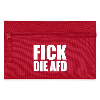Fick die afd - Federtasche - Rot - Vorne