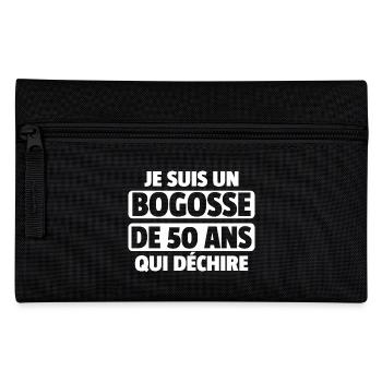 bogosse de 50 ans / cadeau anniversaire homme - Trousse - noir - Devant
