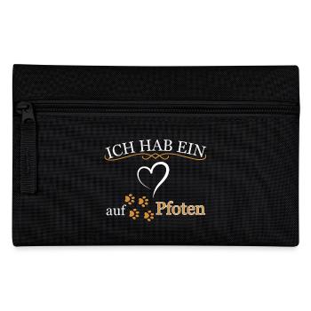 Ich hab ein Herz auf vier Pfoten - Federtasche - Schwarz - Vorne