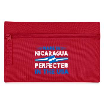 made in nicaragua perfected in the usa Design - Federtasche - Rot - Vorne
