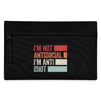 Sarkastisch introvertiert - Federtasche - Schwarz - Vorne