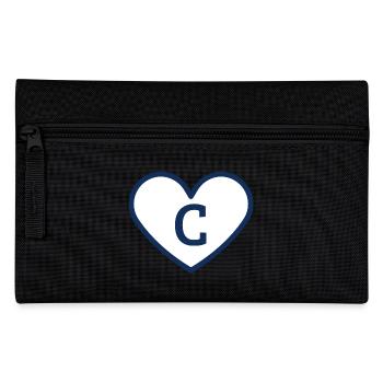 Buchstabe c Herz Sport Trend blau - Geschenkidee - Federtasche - Schwarz - Vorne