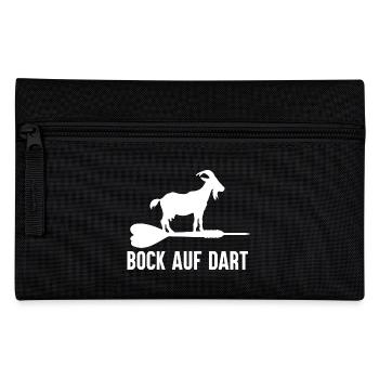 Bock Auf Dart - Darts Spruch Dart Spieler - Federtasche - Schwarz - Vorne