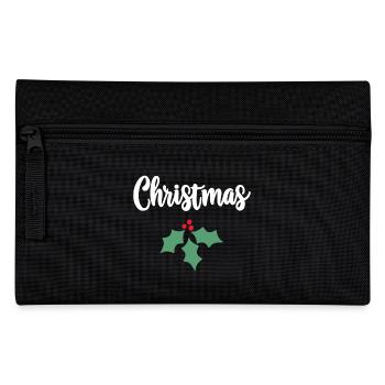 Weihnachts-Stechpalme - Federtasche - Schwarz - Vorne