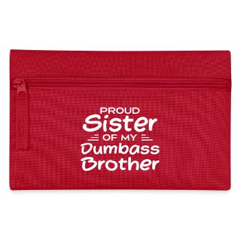 Stolze Schwester meines blöden Bruders - Federtasche - Rot - Vorne