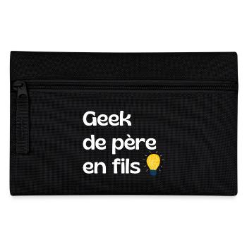 Geek from Father to Son - Dad Gift - Pencil Case - black - Front