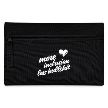 more inclusion less bullshit - Federtasche - Schwarz - Vorne