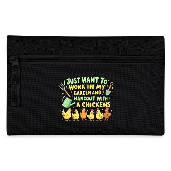 Poules du jardin - Trousse - noir - Devant