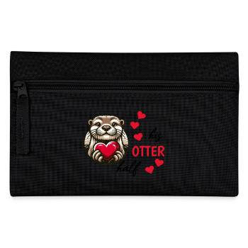 Otter Half Love Gift - Pencil Case - black - Front