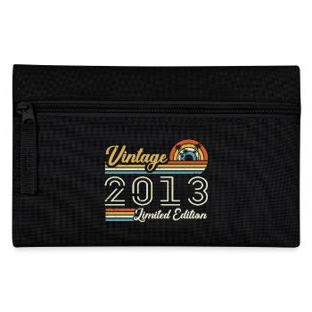12-jähriges Jubiläum | Jahrgang 2013 Geschenk 2013 - Federtasche - Schwarz - Vorne