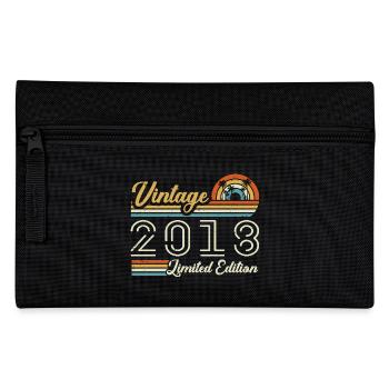 Anniversaire 7 Ans | Millésime 2018 Cadeau 2018 - Trousse - noir - Devant