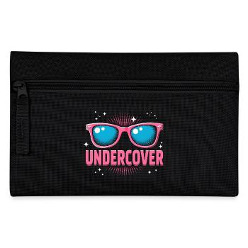 Undercover Speech - Lustiges Kostüm mit Sonnenbril - Federtasche - Schwarz - Vorne