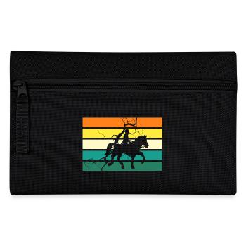 Reiten Pferde - Federtasche - Schwarz - Vorne