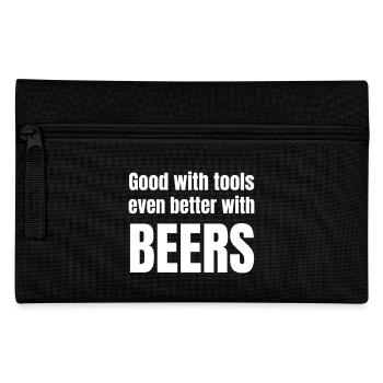 Good with tools even better with beers - Federtasche - Schwarz - Vorne