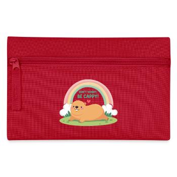 Dont Worry Be Cappy - Pencil Case - red - Front