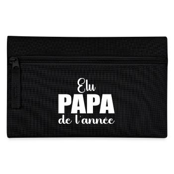 elu papa de l'annee | cadeau fête des pères - Trousse - noir - Devant