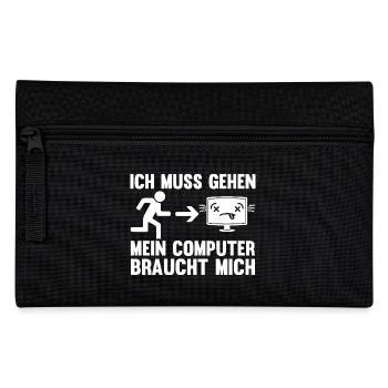 Gamer Zocker Programmierer Administrator Computer - Federtasche - Schwarz - Vorne