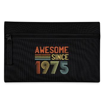 Awesome Since 1975" – Vintage Retro 50. Geburtstag - Federtasche - Schwarz - Vorne