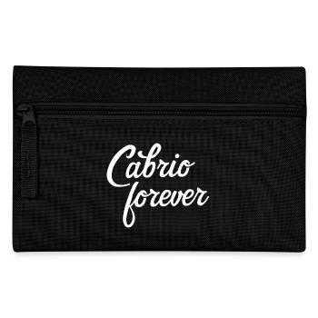 Aufdruck Cabrio forever toller Spruch Cabriolet - Federtasche - Schwarz - Vorne