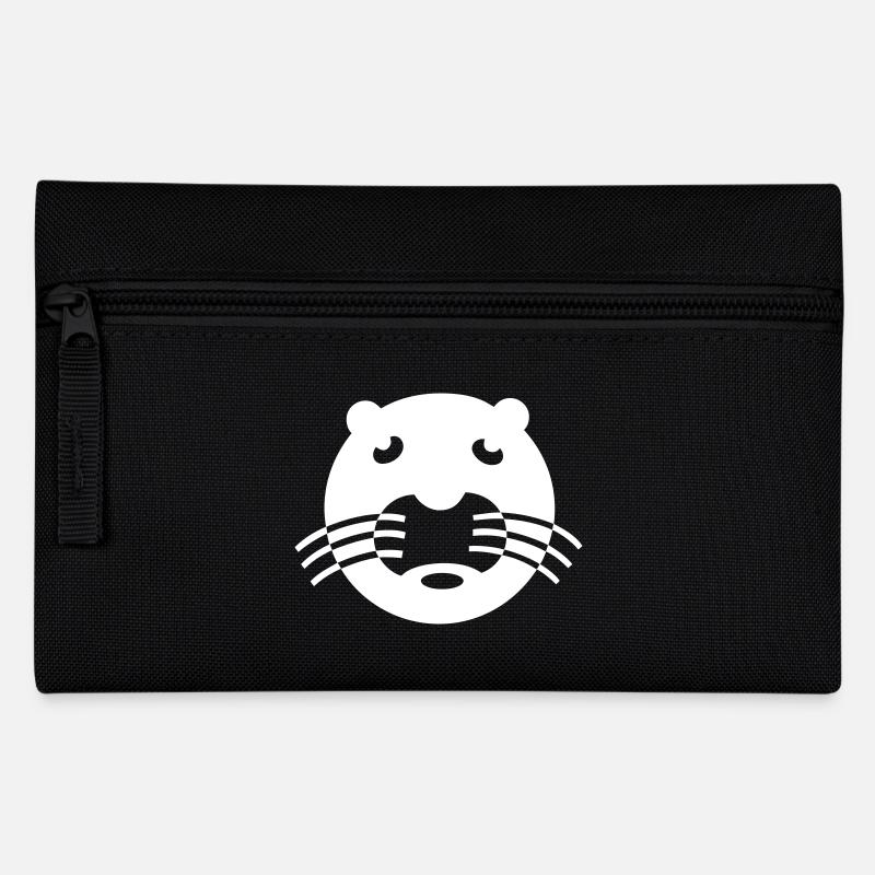 museau de chat blanc Vecteur - Trousse - noir