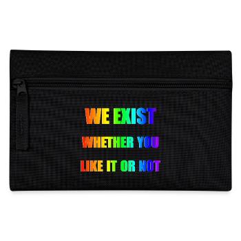 We Exist - Rainbow Gradient - Pencil Case - black - Front