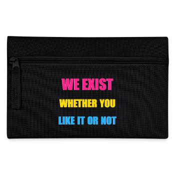 We Exist - Pansexual Flag - Pencil Case - black - Front
