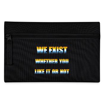 We Exist - AroAce Flag - Pencil Case - black - Front