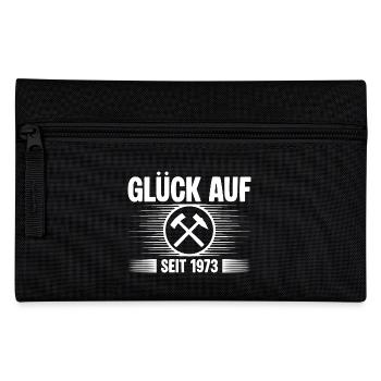 Glueck auf seit 1973 - Federtasche - Schwarz - Vorne
