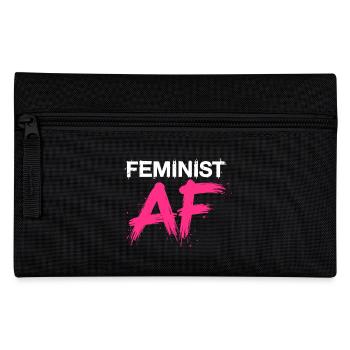 Féministe AF Déclaration Dicton - Trousse - noir - Devant