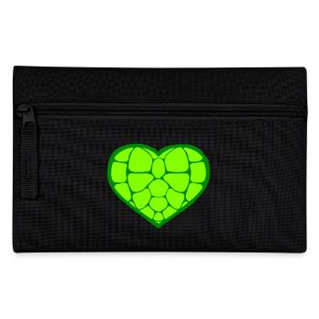 Water Turtle Heart Symbol Love Tank Logo - Pencil Case - black - Front