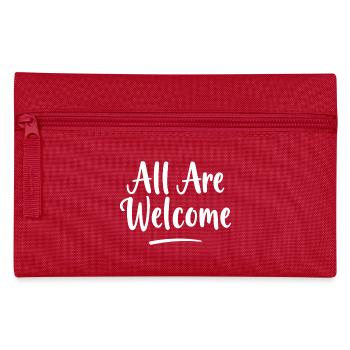All Are Welcome - Pencil Case - red - Front