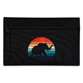 Elephant - Big Game, Tusk, Ivory - Pencil Case - black - Front
