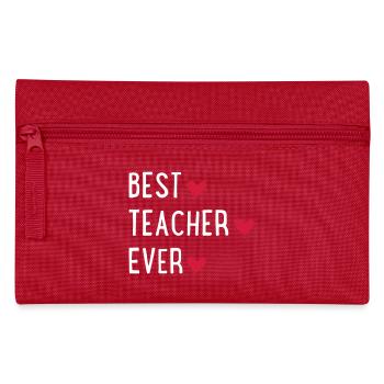 Bester Lehrer / Beste Lehrerin - Federtasche - Rot - Vorne