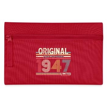 Retro September 1947 Print Design - Pencil Case - red - Front