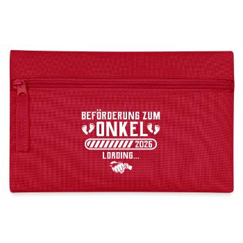 Uncle 2026 announce pregnancy - Pencil Case - red - Front