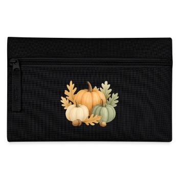 Citrouilles, feuilles de chêne et glands - Trousse - noir - Devant