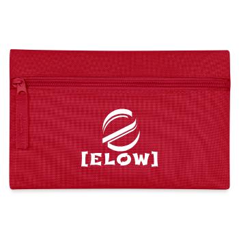 Logo mit Schriftzug - Federtasche - Rot - Vorne