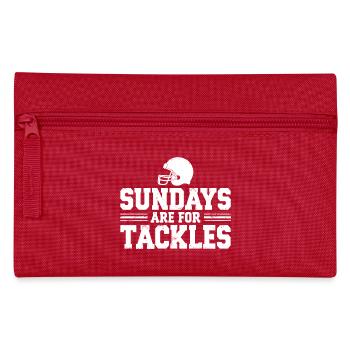 Sundays are for Tackles Football Fan Sport - Pencil Case - red - Front