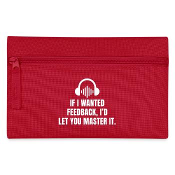 Funny Audio Engineer Sound Audiophile Mix & Master - Pencil Case - red - Front