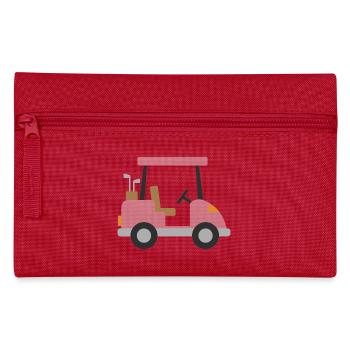 White Golf Cart - Pencil Case - red - Front