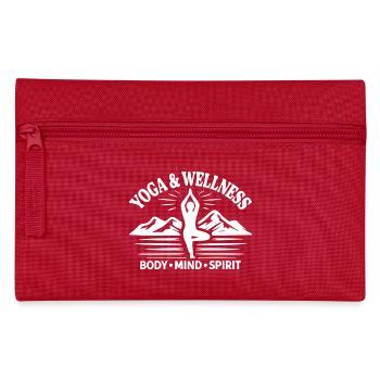 Body Mind Spirit Yoga Wellness Mountains - Pencil Case - red - Front