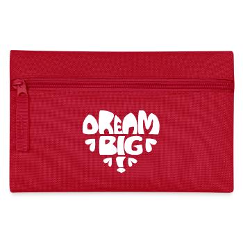 Dream Big! weiss - Federtasche - Rot - Vorne