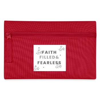 Faith filled and fearless - Pencil Case - red - Front
