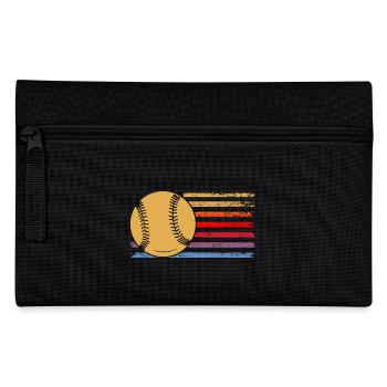 Baseballspieler Baseball - Federtasche - Schwarz - Vorne