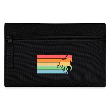 Reiten Pferd - Federtasche - Schwarz - Vorne
