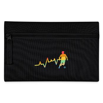 Fußballspieler Herzschlag Fußball - Federtasche - Schwarz - Vorne
