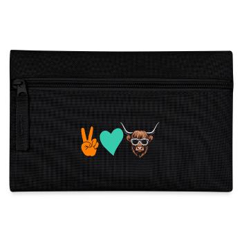Cow Cattle Highland Cattle - Pencil Case - black - Front